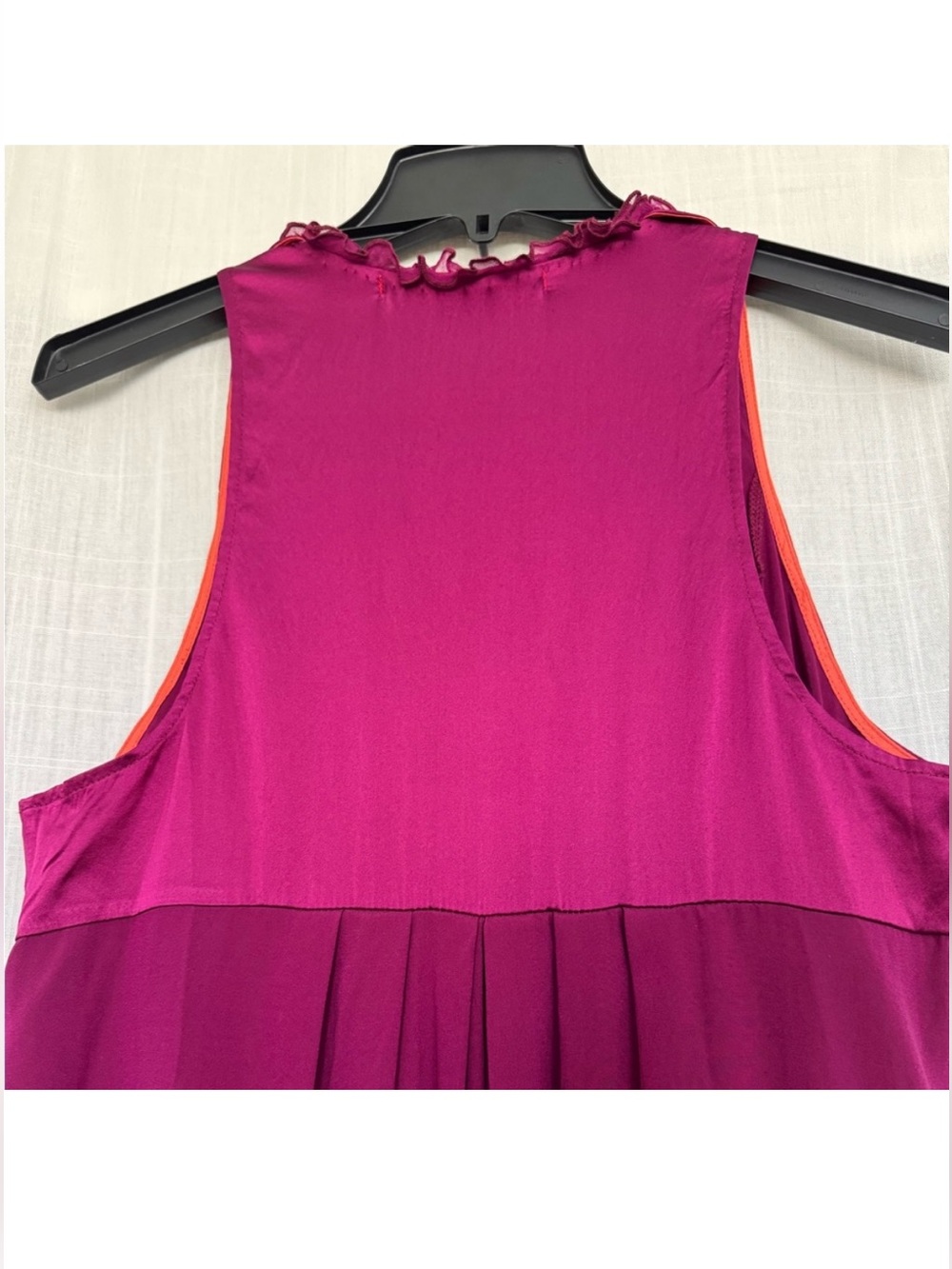 A Common Thread Silk Blend Pleated Dress Magenta Purple Size M - Picture 5 of 14
